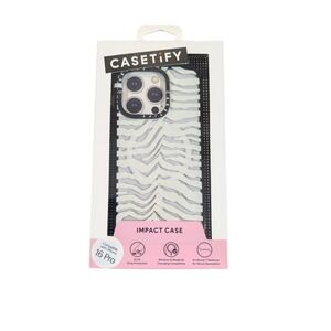 U2O CASETiFY Impact Case w/ Magsafe for iPhone 16 Pro 6.3" - Zebra‎ Stripe